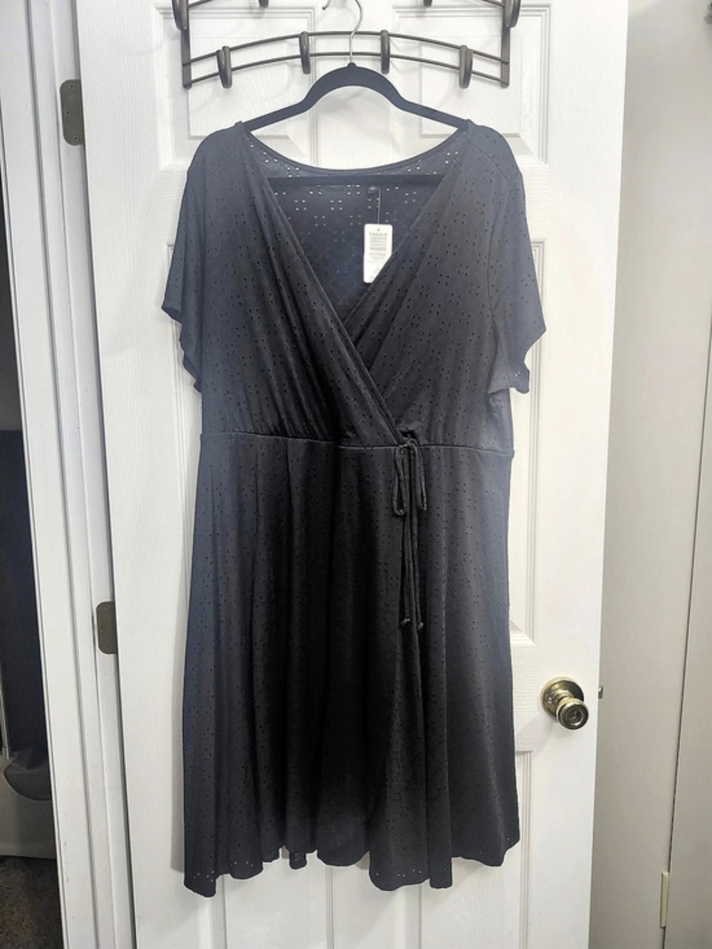 Torrid Fall Wrap Dress Trio — Teal, Olive & Black, Size 3X; 1 NWT; 2 NWOT - Picture 3 of 11
